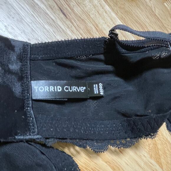 Torrid NWT Plunge Push-Up Lace Straight Back Bra Black Size 46DDD Convertible - Picture 6 of 11